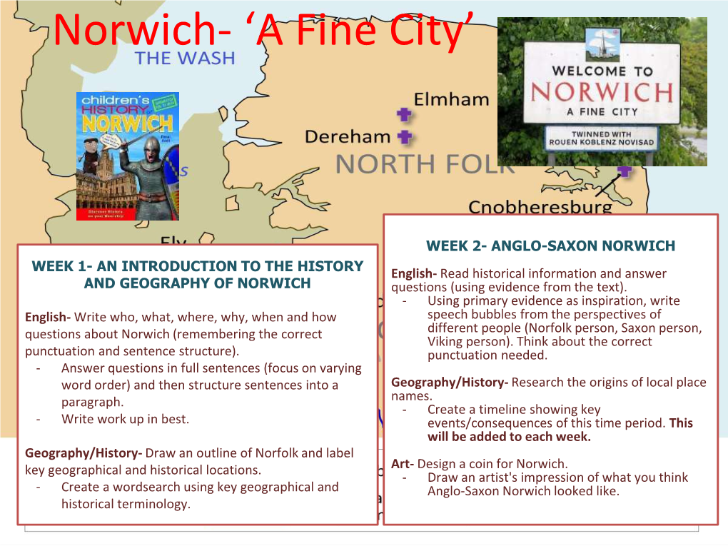 Y5 Norwich a Fine City Summer 2020