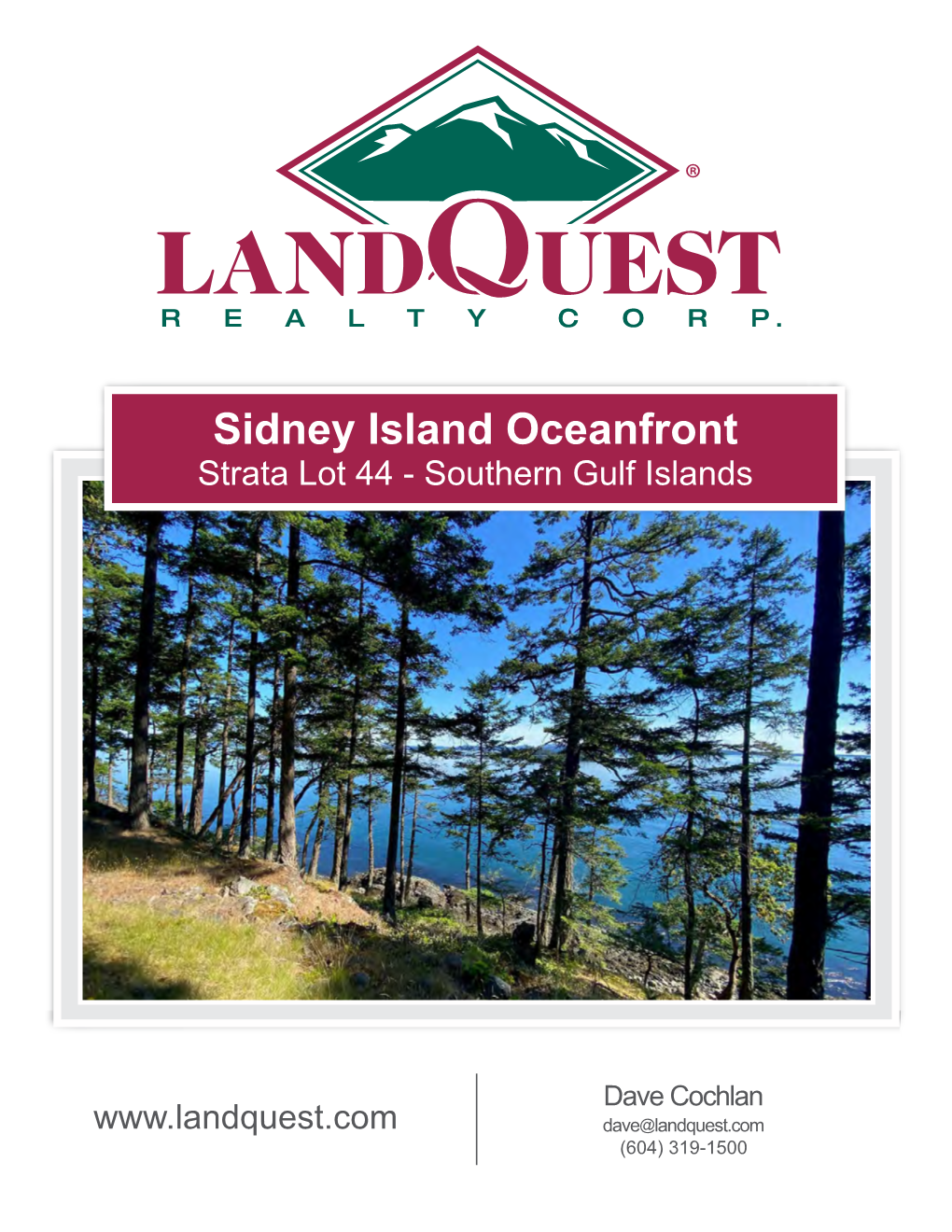 Sidney Island Oceanfront Strata Lot 44 - Southern Gulf Islands