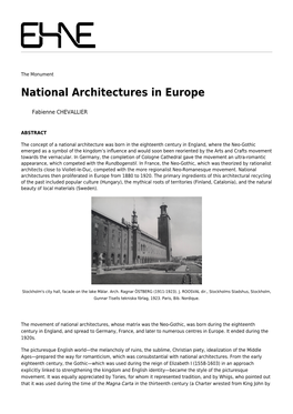 National Architectures in Europe