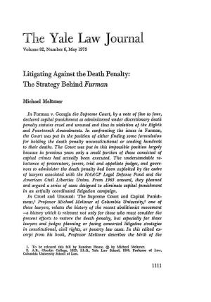 Litigating Against the Death Penalty: the Strategy Behind Furman