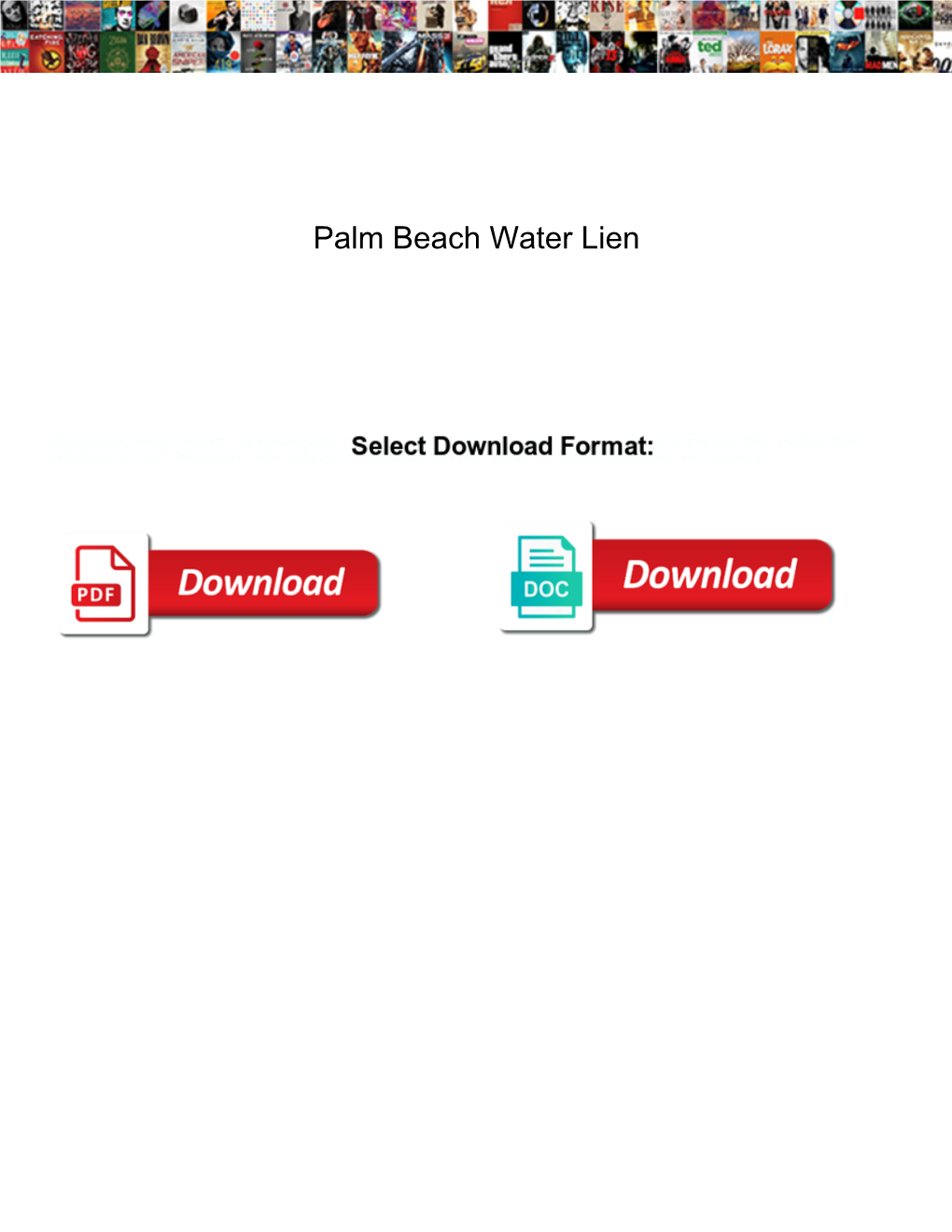 Palm Beach Water Lien