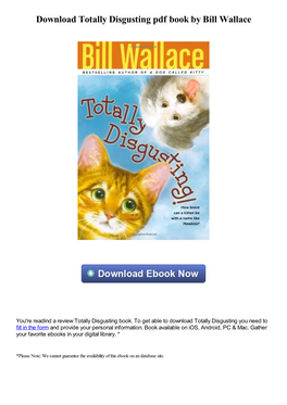 Download Totally Disgusting Pdf Book by Bill Wallace