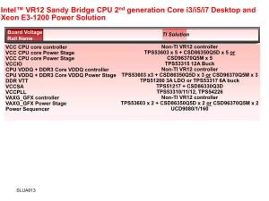Intel VR12 Sandy Bridge CPU Power Solution