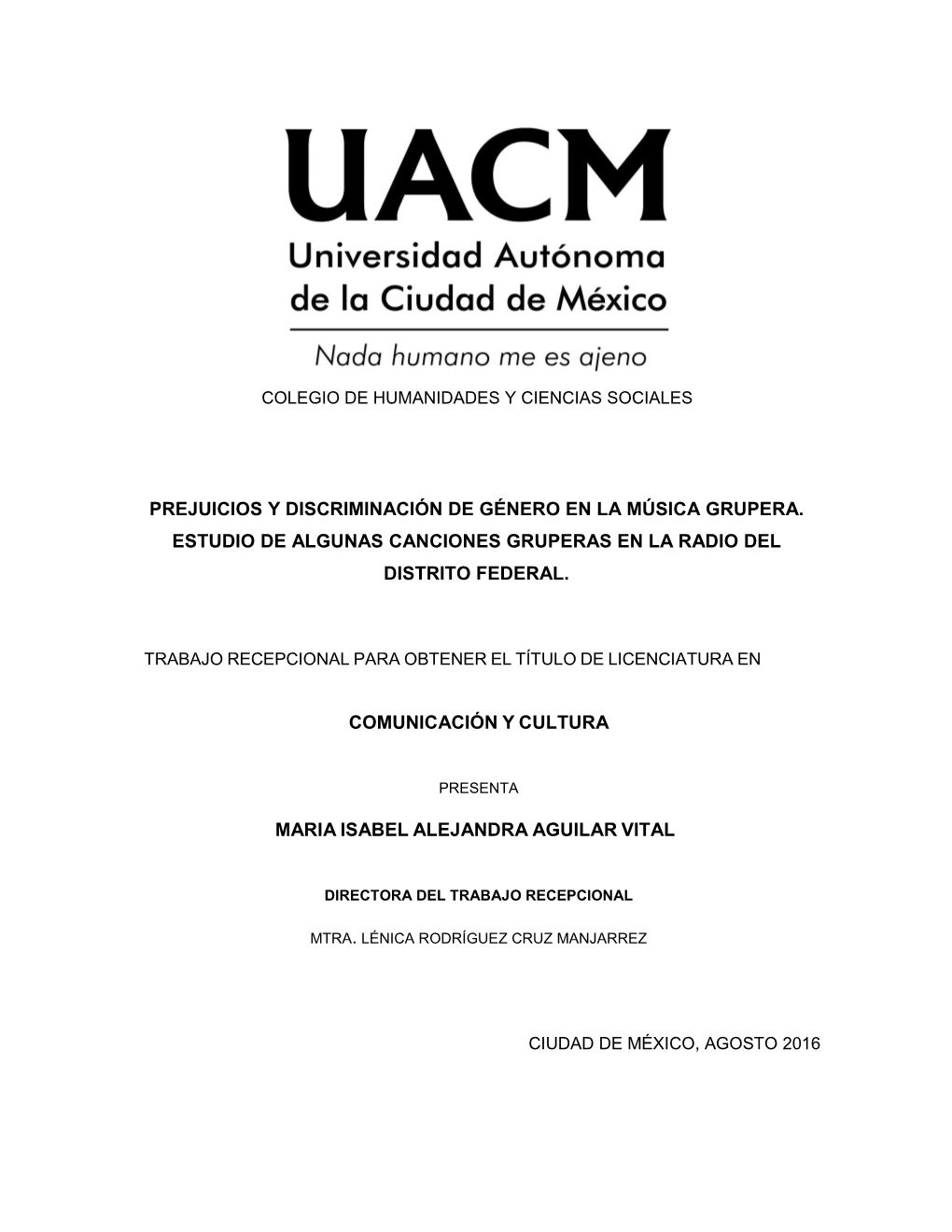 Prejuicios Y Discriminación De Género En La Música Grupera