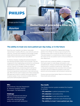 Reduction of Procedure Time by 17% with Philips Azurion