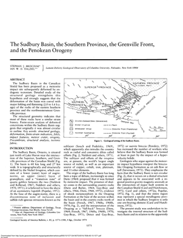 The Sudbury Basin, the Southern Province, the Grenville Front, and the Penokean Orogeny