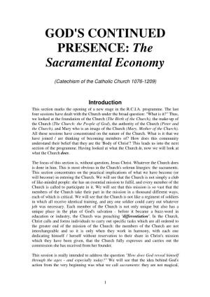 The Sacramental Economy