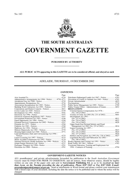 Government Publishing SA So As to Be Received No Later Than 4 P.M