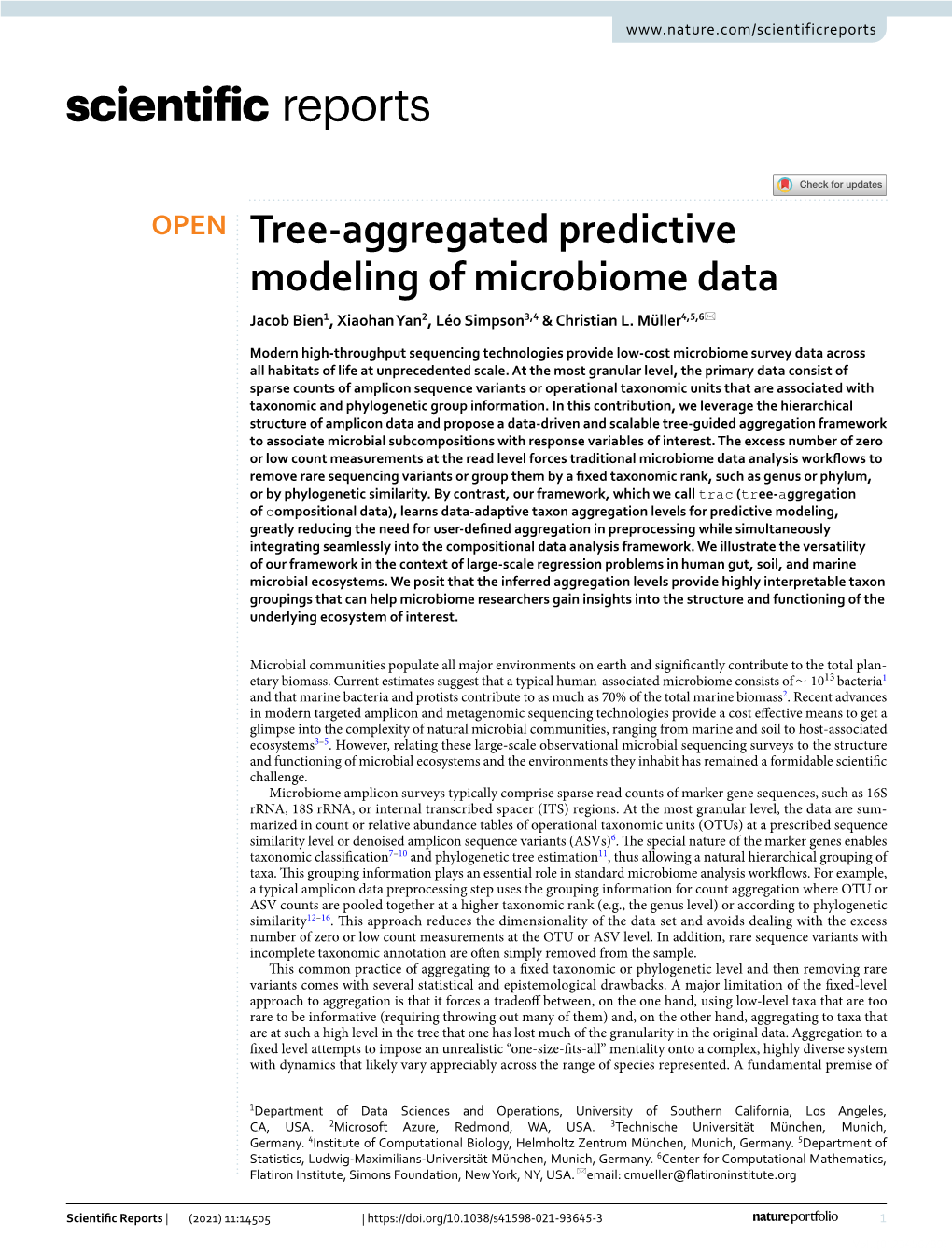 Tree-Aggregated Predictive Modeling of Microbiome Data