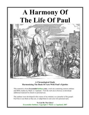 A Harmony of the Life of Paul
