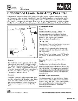 Cottonwood Lakes / New Army Pass Trail