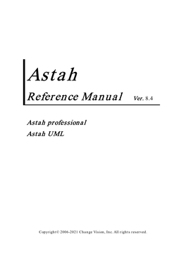 Reference Manual for Astah Professional And