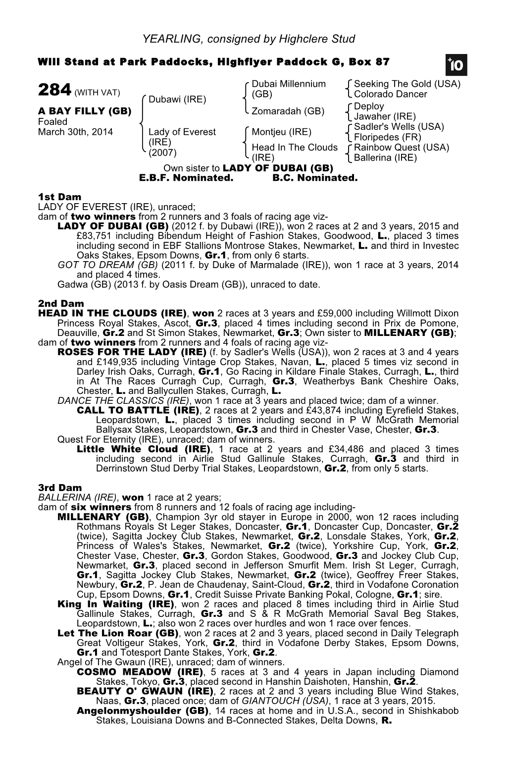 October Yearling Sale Book 1