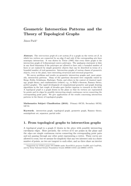 Geometric Intersection Patterns and the Theory of Topological Graphs
