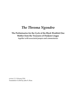 The Throma Ngondro