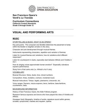 San Francisco Opera's Verdi's La Traviata Curriculum Connections