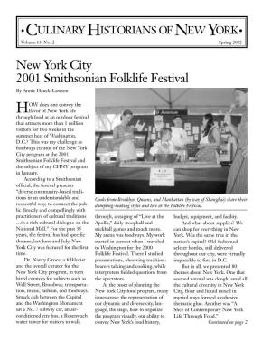 New York City 2001 Smithsonian Folklife Festival by Annie Hauck-Lawson