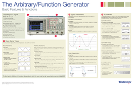 The Arbitrary/Function Generator Basic Features & Functions