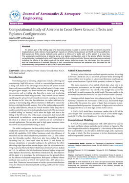 Computational Study of Ailerons in Cross Flows Ground Effects