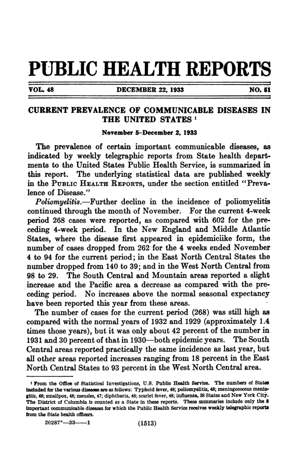 Public Health Reports Vol 48 December 22, 1933 No