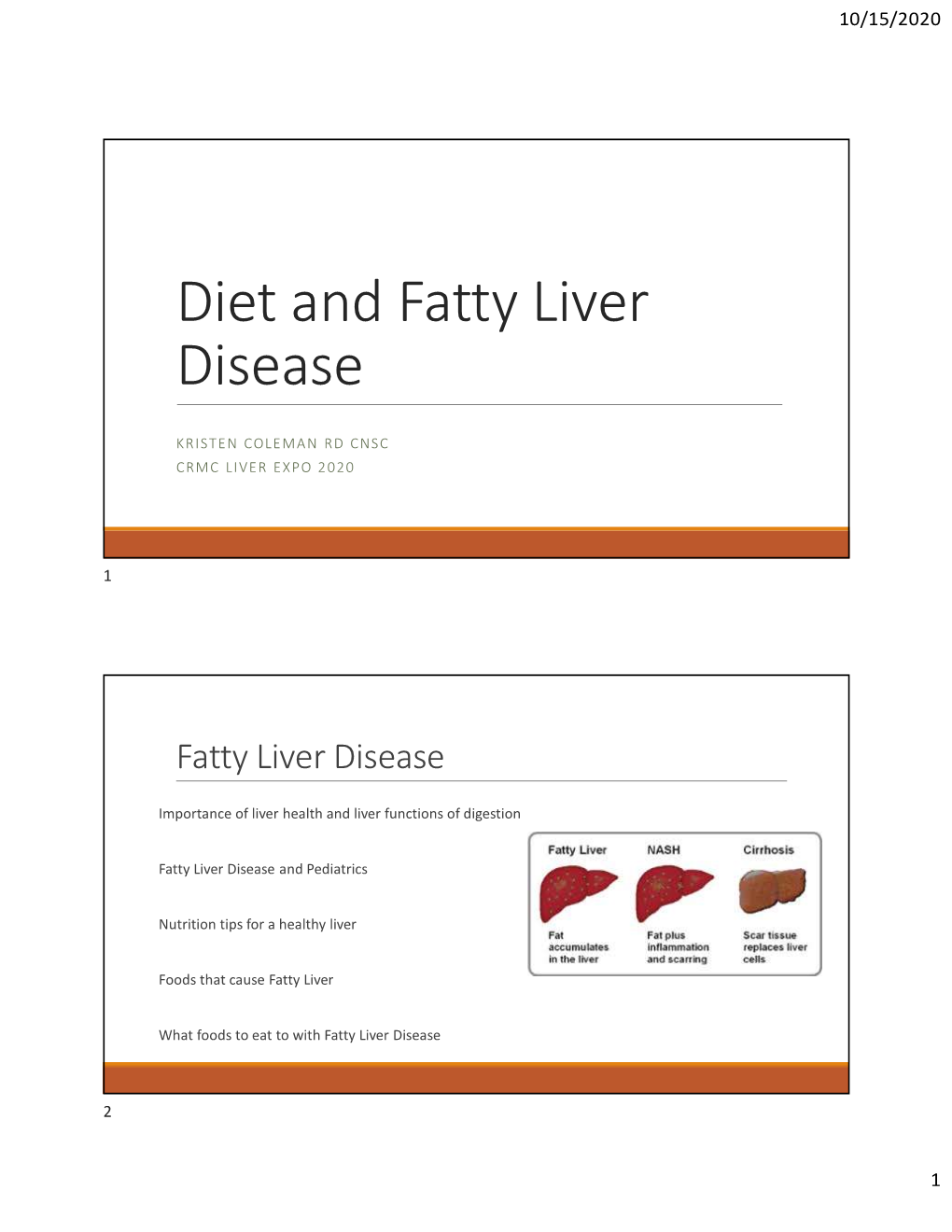 Diet and Fatty Liver Disease