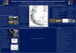 Challenges in Ascertaining the Late Quaternary Tephrostratigraphy of Southernmost Chile and Argentina Stefan M