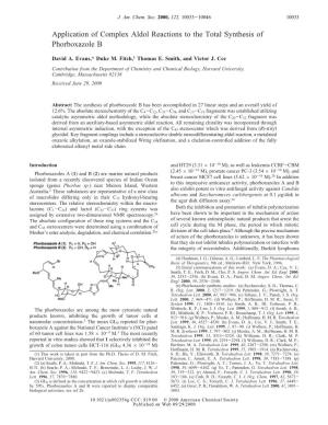 Application of Complex Aldol Reactions to the Total Synthesis of Phorboxazole B