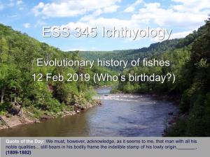 ESS 345 Ichthyology