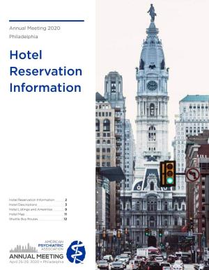 Hotel Reservation Information