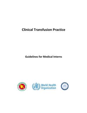 Clinical Transfusion Practice