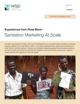 Sanitation Marketing at Scale: Experiences from Rural Benin