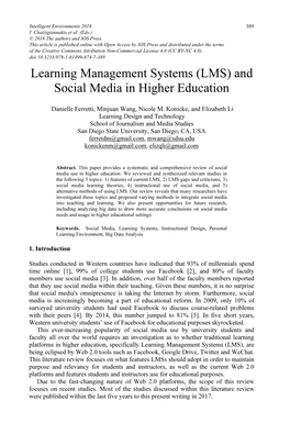 (LMS) and Social Media in Higher Education