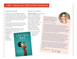 A Boy Called Bat Educator's Resource