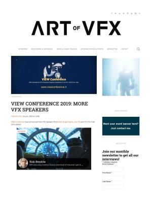 More VFX Speakers (From ILM, Image Engine, Lola VFX and MPC) for Their 2019 Edition