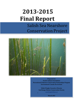 Salish Sea Nearshore Conservation Project 2013-2015