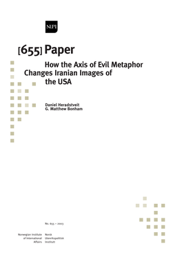 How the Axis of Evil Metaphor Changes Iranian Images of the USA