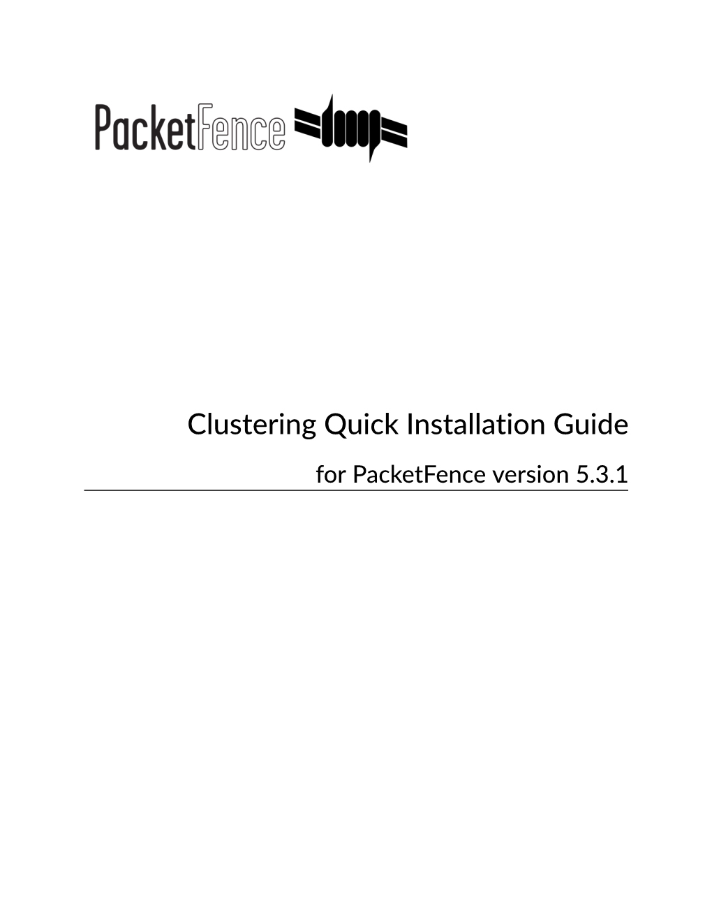 Clustering Quick Installation Guide
