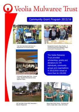Community Grant Program 2015/16
