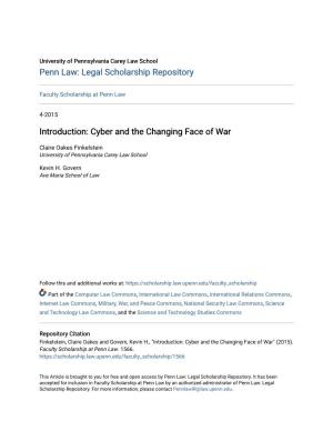 Introduction: Cyber and the Changing Face of War