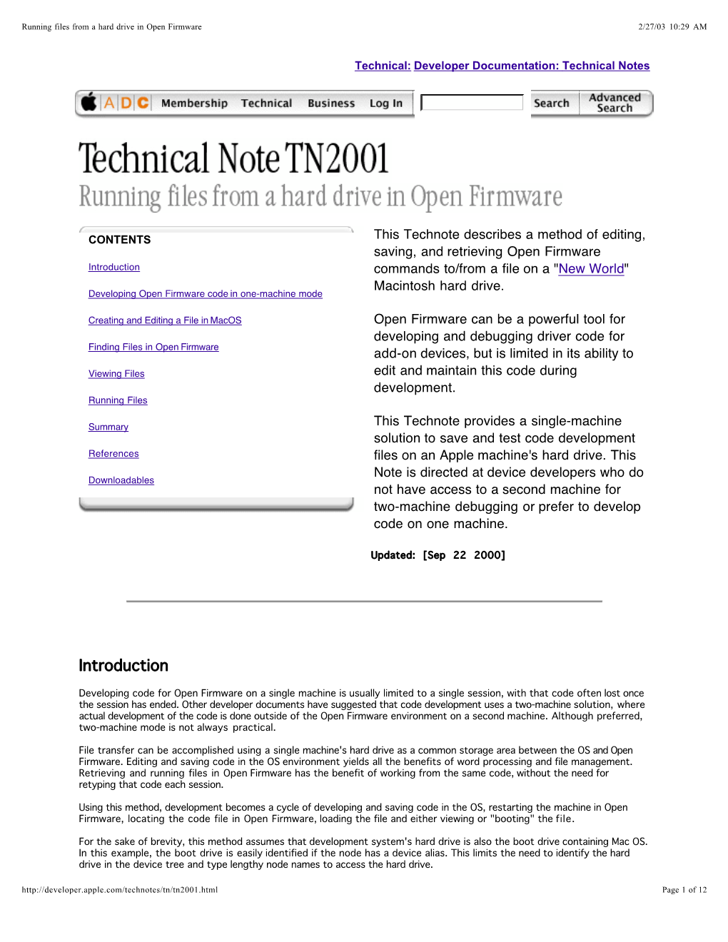 Introduction Commands To/From a File on a "New World" Macintosh Hard Drive