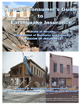 Nevada Consumer's Guide to Earthquake Insurance