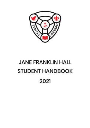 Jane Franklin Hall Student Handbook 2021