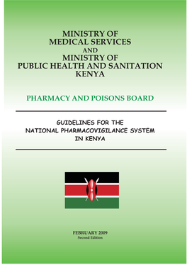 Guidelines for the National Pharmacovigilance System in Kenya
