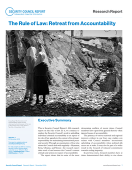 The Rule of Law: Retreat from Accountability