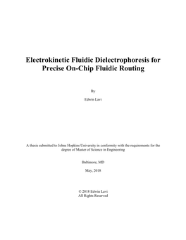 Electrokinetic Fluidic Dielectrophoresis for Precise On-Chip Fluidic Routing