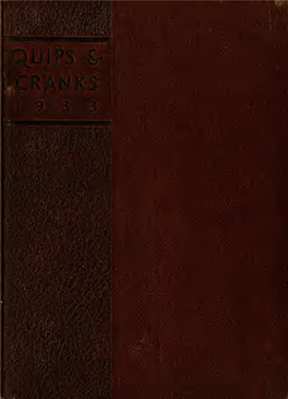 Davidson College Yearbook, Quips and Cranks, 1933