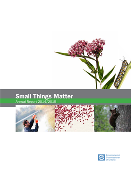 Small Things Matter Annual Report 2014/2015 Landscape Is the Texture of Intricacy