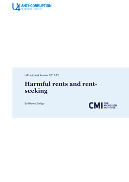 Harmful Rents and Rent- Seeking