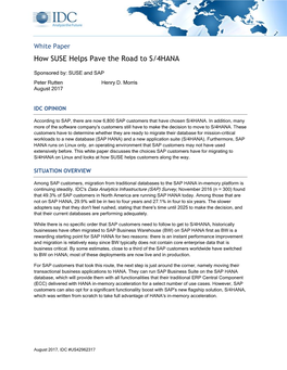 How SUSE Helps Pave the Road to S/4HANA