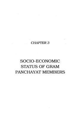 Socio-Economic Status of Gram Panchayat Members 3